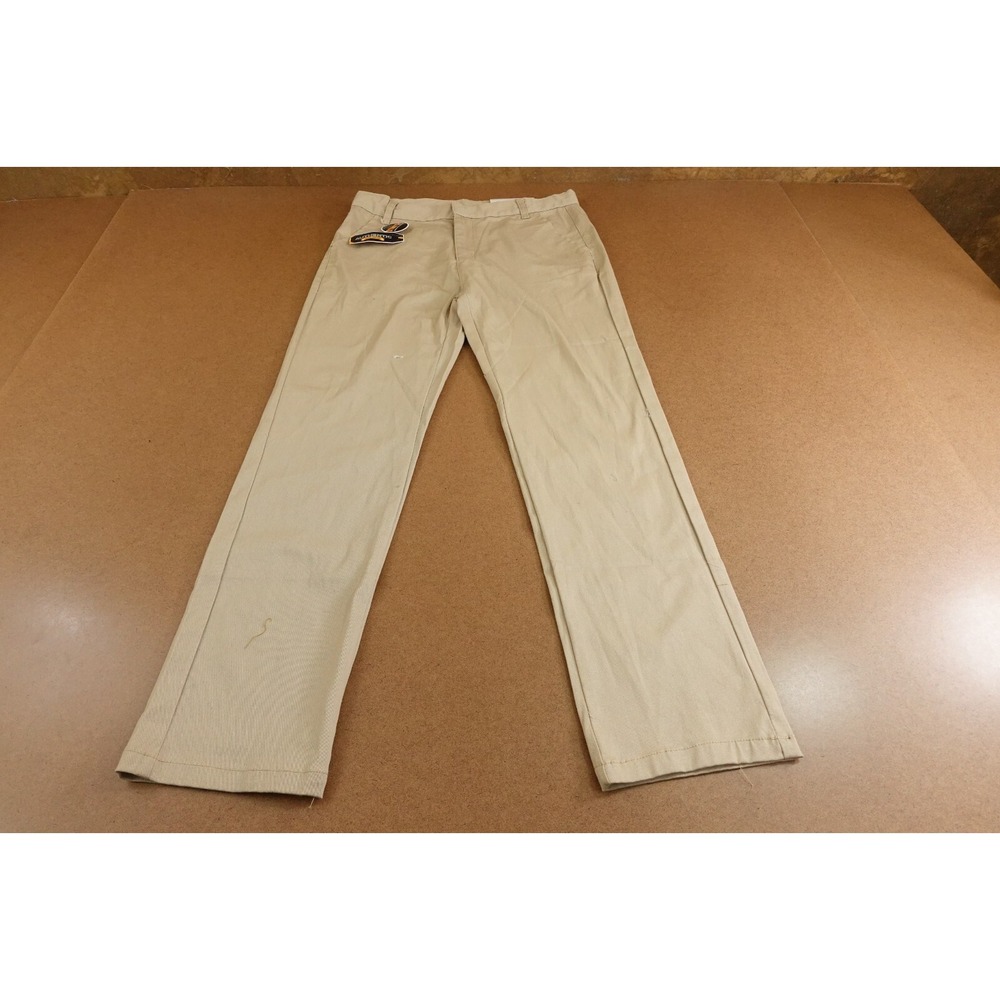 Authentic School Uniform Boys Size 20 Khaki Stretch Straight Leg Pants NWT